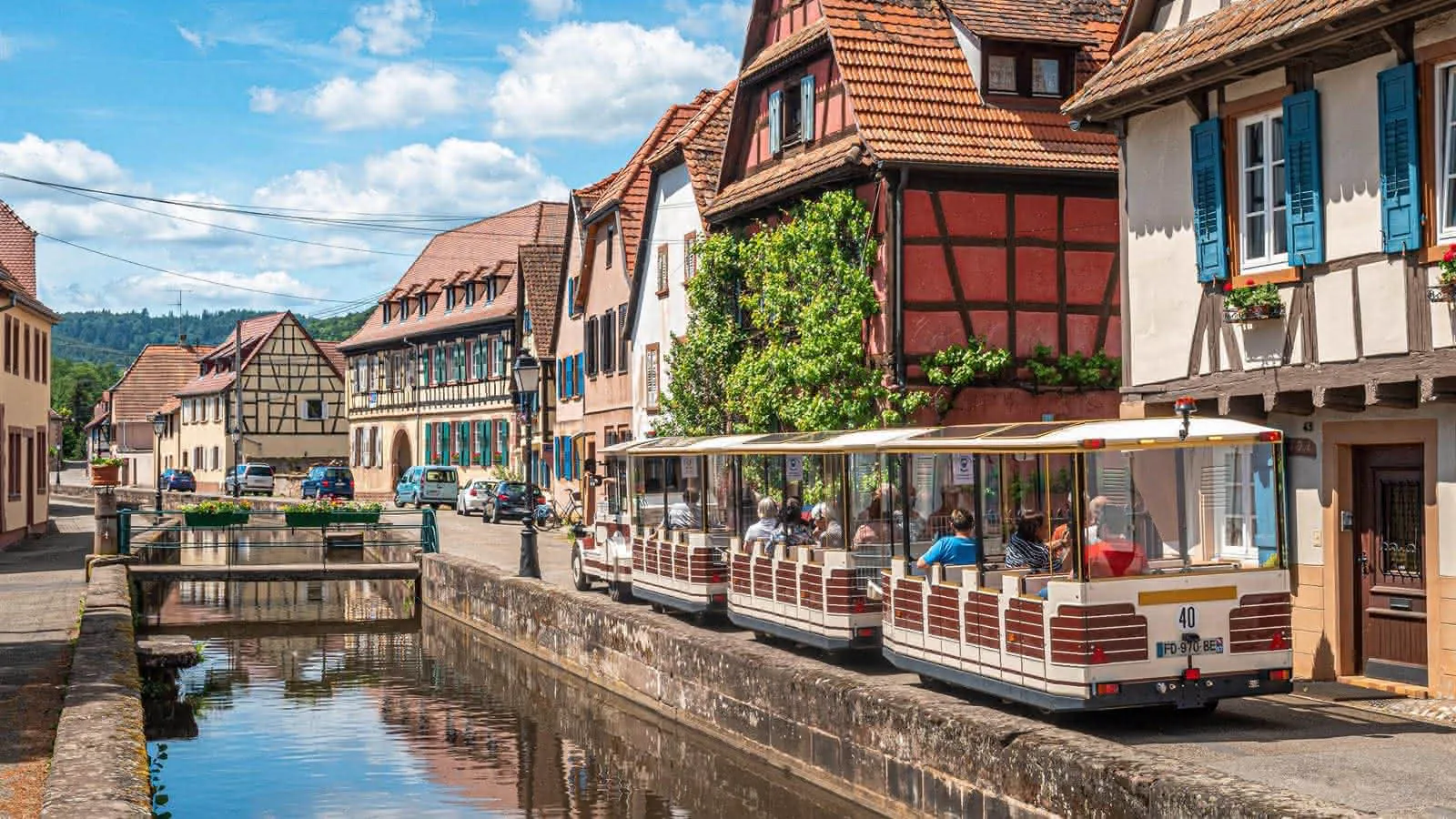 Case a graticcio lungo il canale della Lauter, a Wissembourg