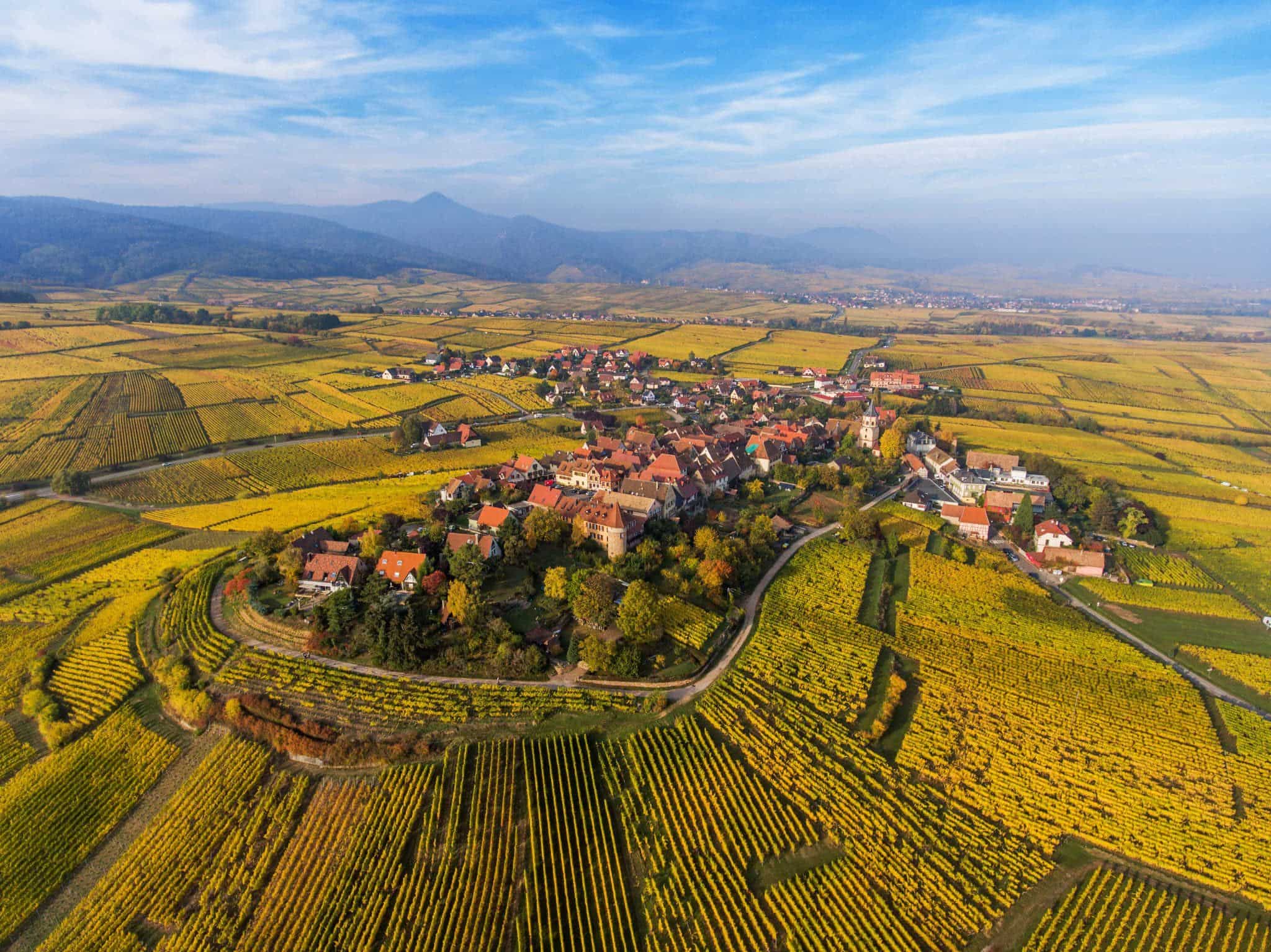 Route des Vins Alsace VTC — Elsass VTC Villages Route des Vins Alsace — Maisons à colombages et vignobles Grand Cru